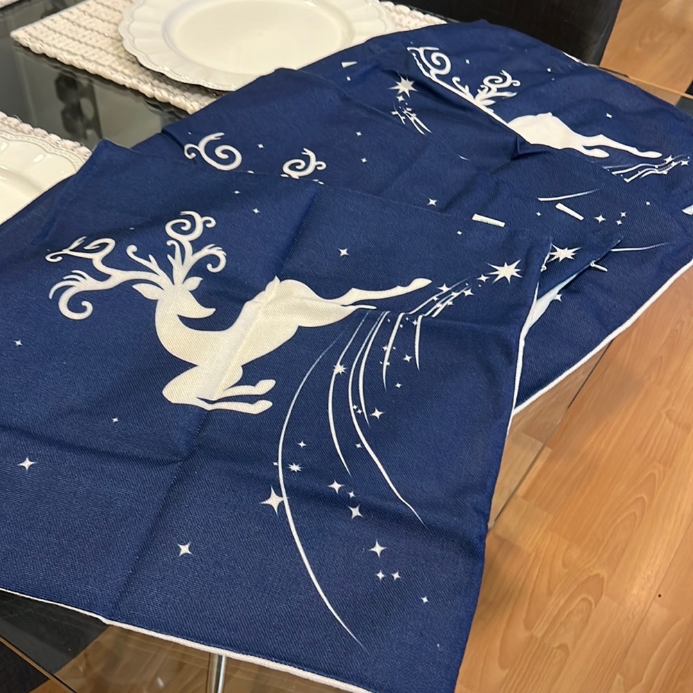 Royal blue Christmas pillow covers